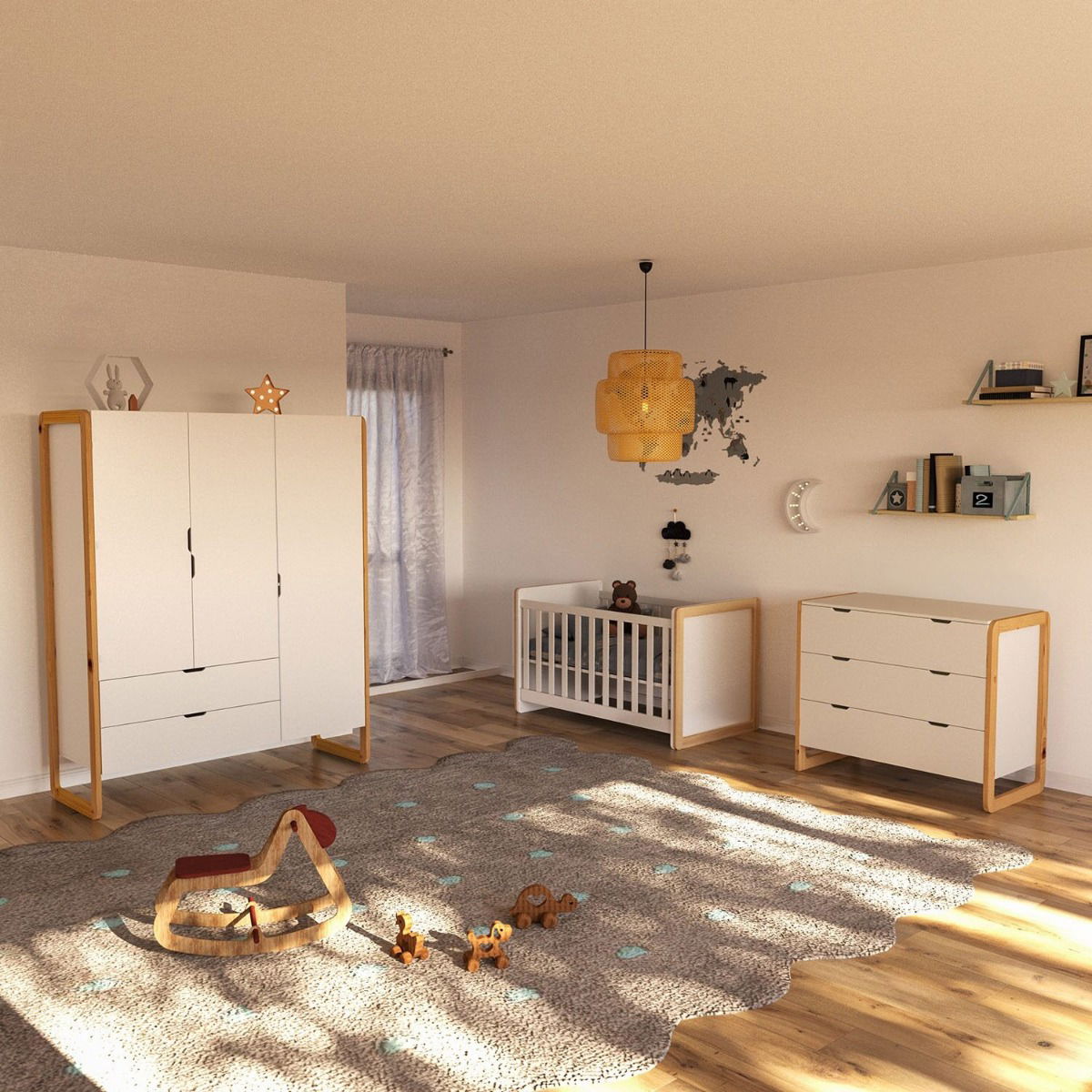 Babyzimmer Laslo 3T, 3-teilig