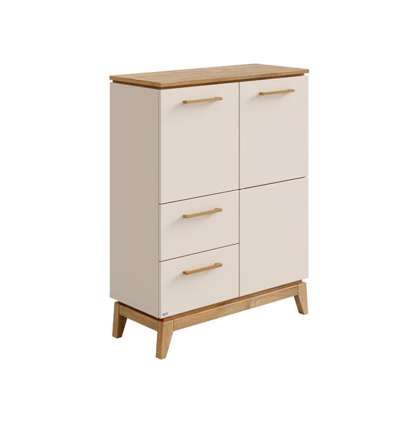Paidi STIENE Highboard 2 Türen, 2 Schubladen, Cashmere-Beige/Eiche