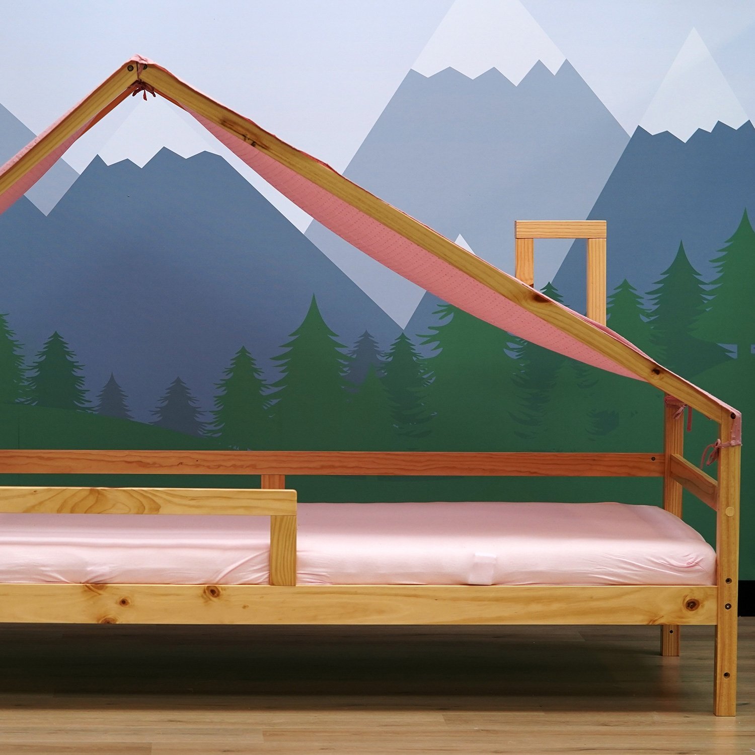 Betthimmel Rosa thé / Altrosa kurz geschnitten für Hausbett Milo (90 x 200cm)