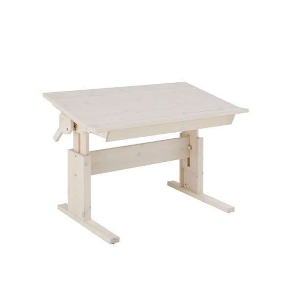 Schreibtisch 30245 in whitewash (neigbare Tischplatte), B 120cm 