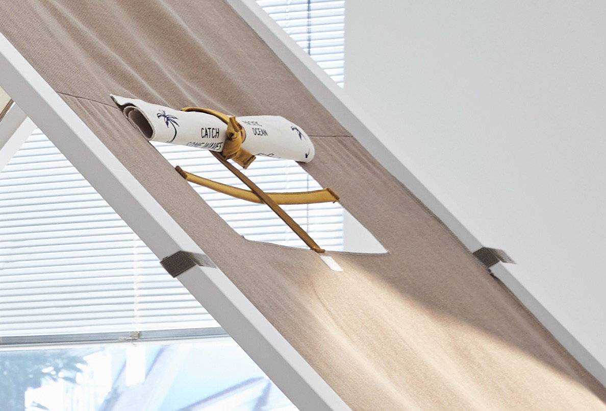 Montesori Bodenbett Elements mit Tipi und Stoffdach Surf