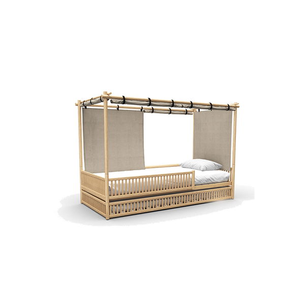 Hausbett Ninja (inkl. Gästebett und Dach)