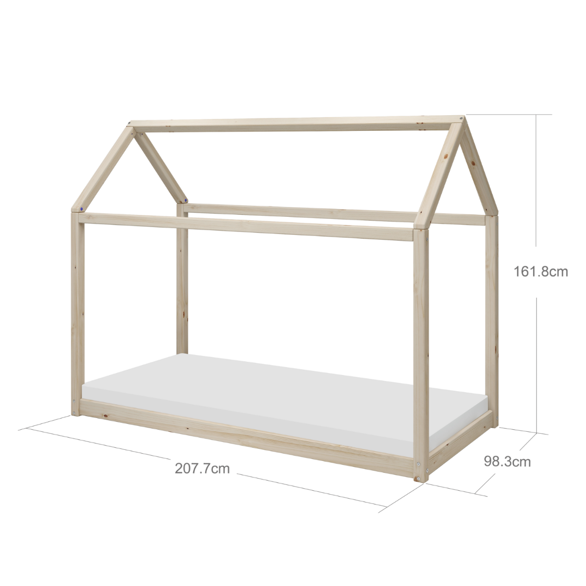Cottage Hausbett natur 90x200cm *Abverkauf*