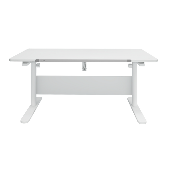 Study EVO Schreibtisch Einteilige neigungsverstellbare Schreibtischplatte in deckend Weiss, 120x70 cm