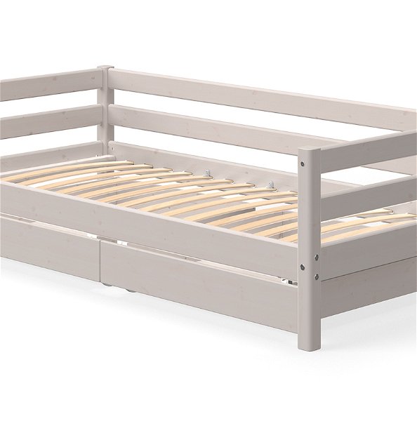 Classic Einzelbett mit Bettkästen, in Greywash, 90 x 190cm
