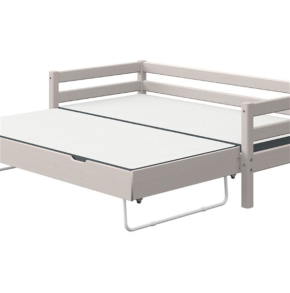 Classic Einzelbett mit Gästebett in whitewash, 90 x 190 cm