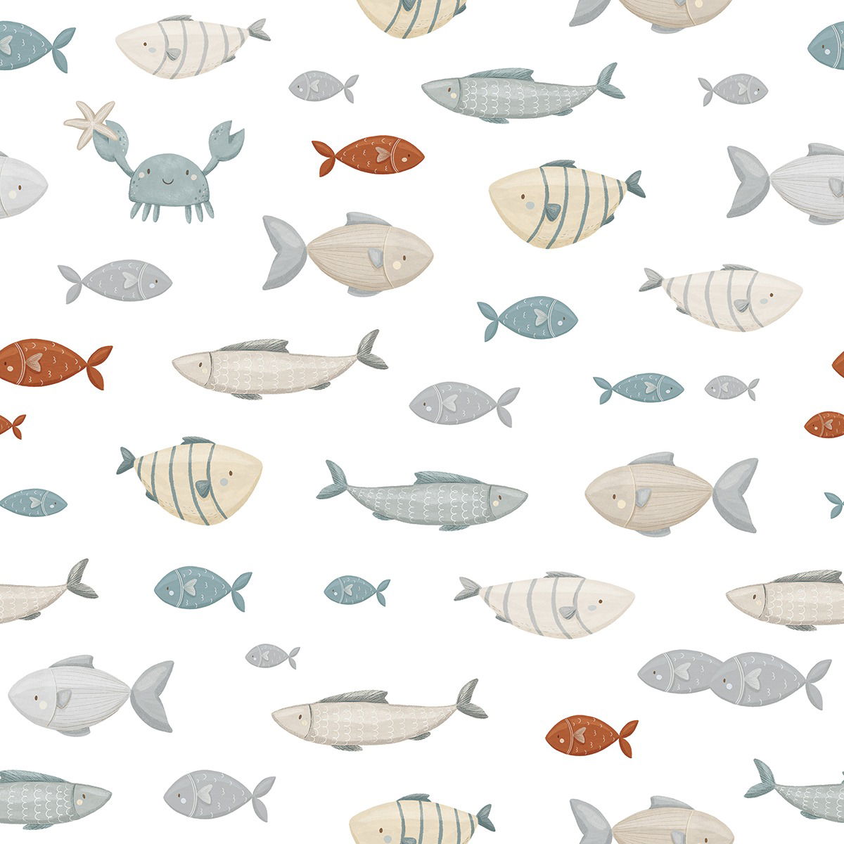 Fototapete Unterwasserspaziergang, Fische