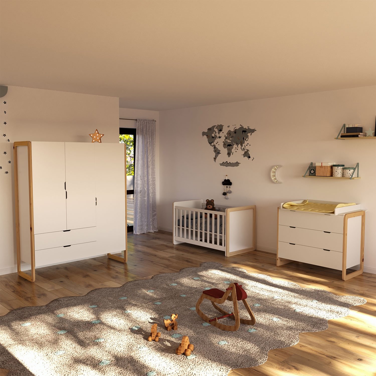 Babyzimmer Laslo 3T, 3-teilig