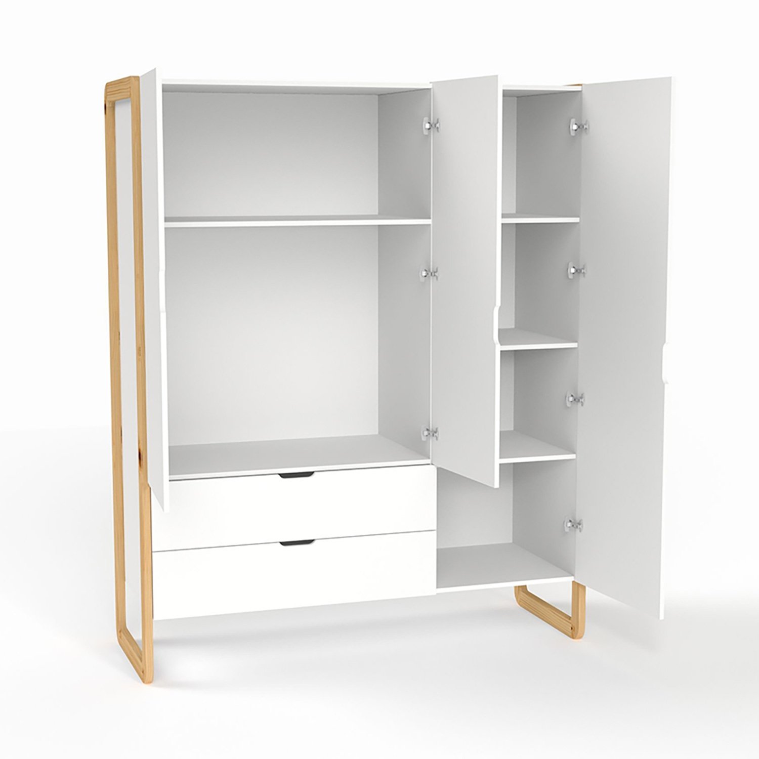 Kleiderschrank Laslo 3-türig