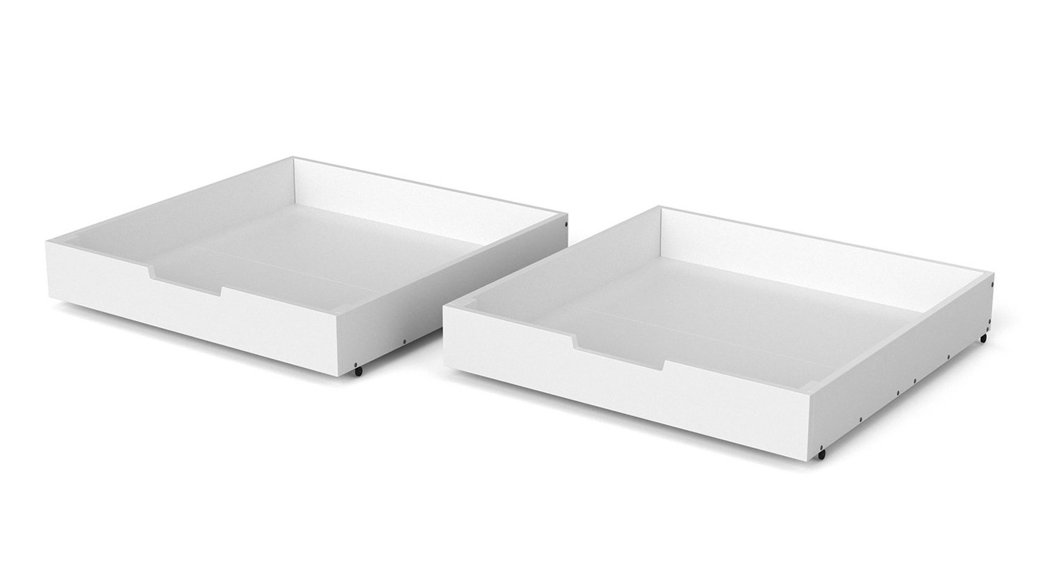 Bettkästen, 2er Set in weiß