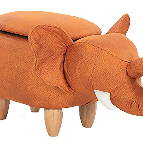 MyAnimalCube Sitzhocker Elefant Enrico orange (mit Stauraum)
