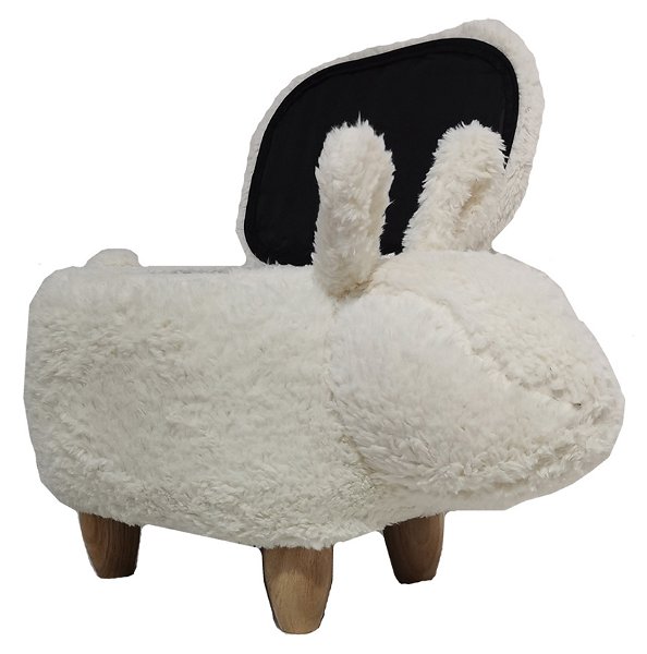 MyAnimalCube Sitzhocker Hase Hanna weiß (mit Stauraum)