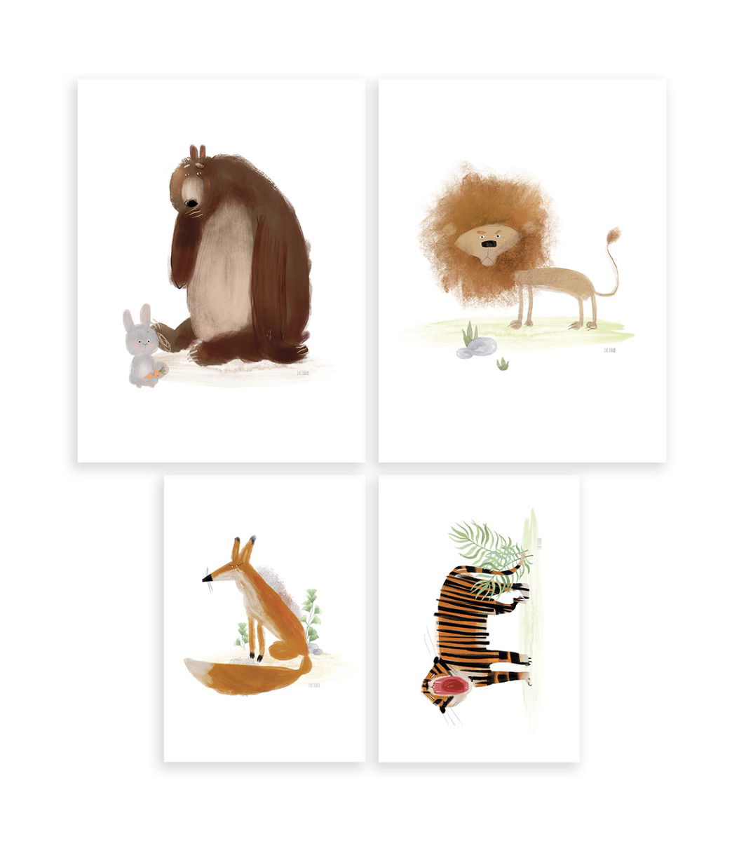 Poster (4er-Set) Die Animals
