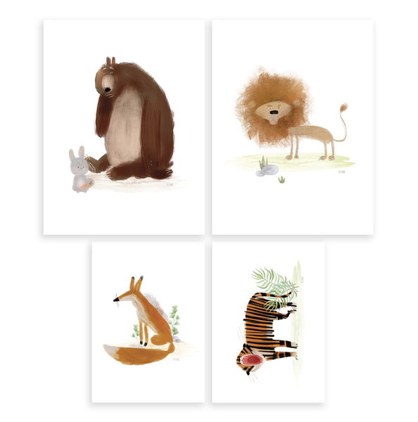 Poster (4er-Set) Die Animals