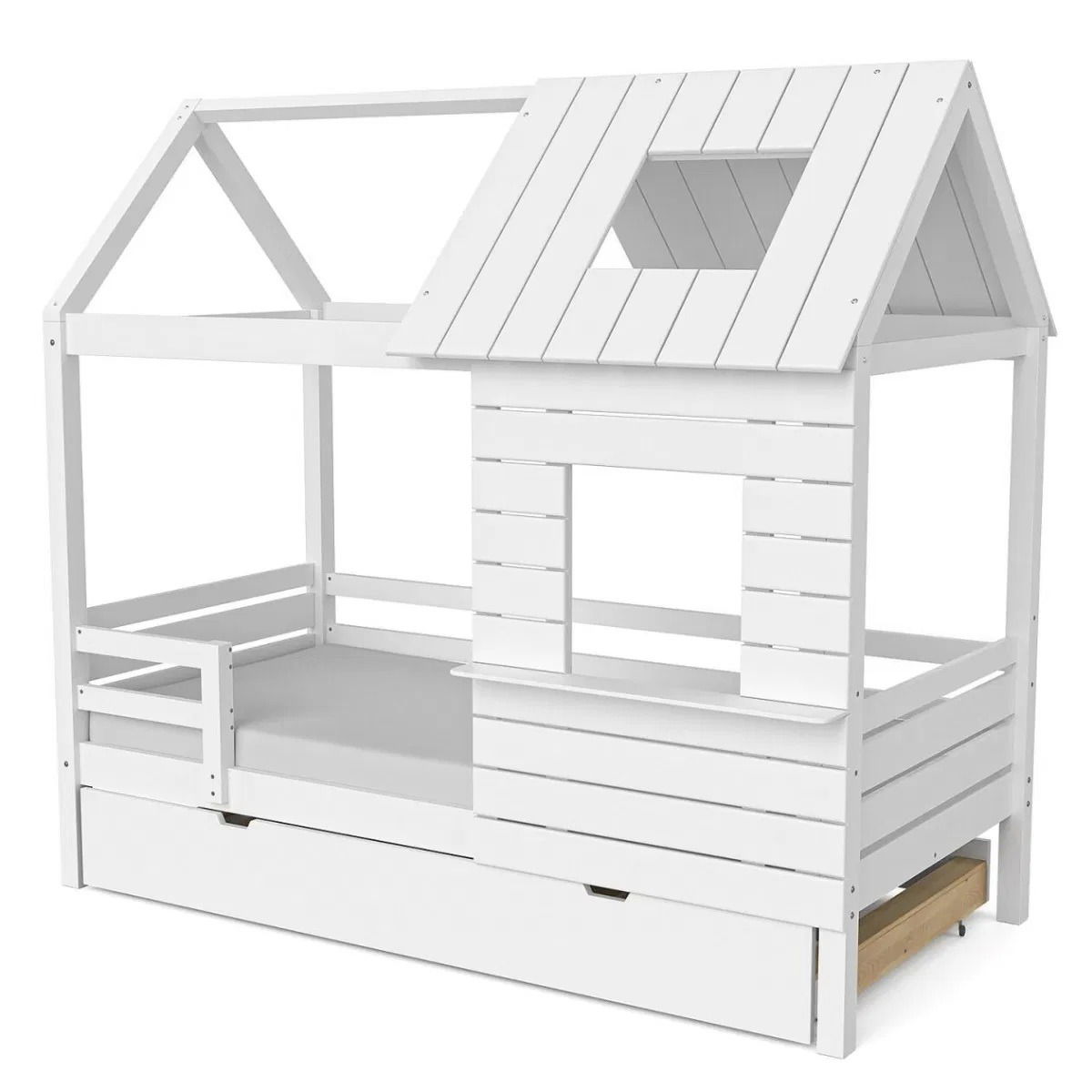 Roxy Hausbett weiß 90 x 200 cm inkl. Gästebett