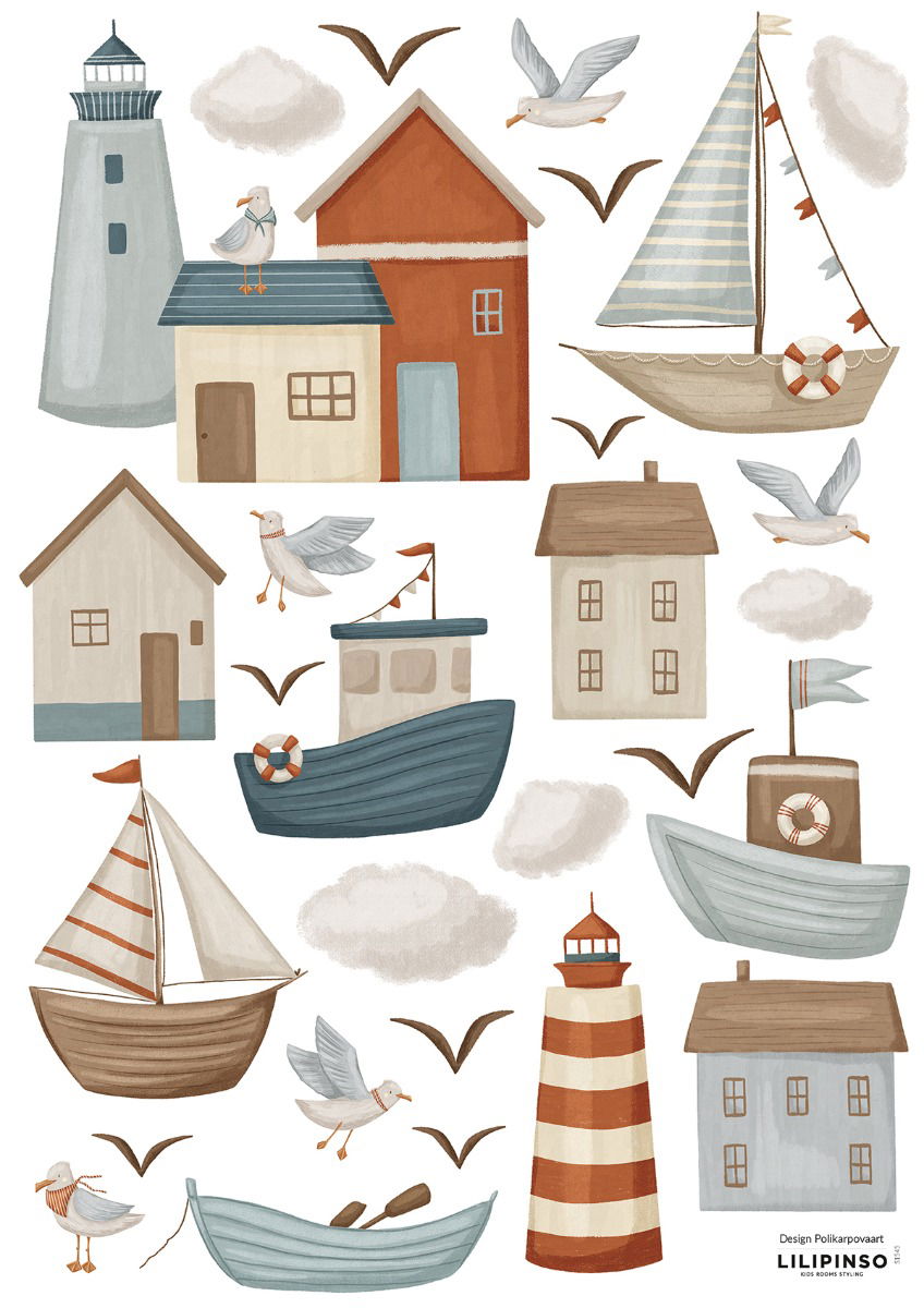 Wandsticker Marine Village