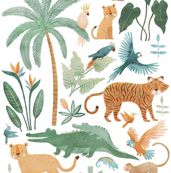 Wandsticker Dschungeltiere