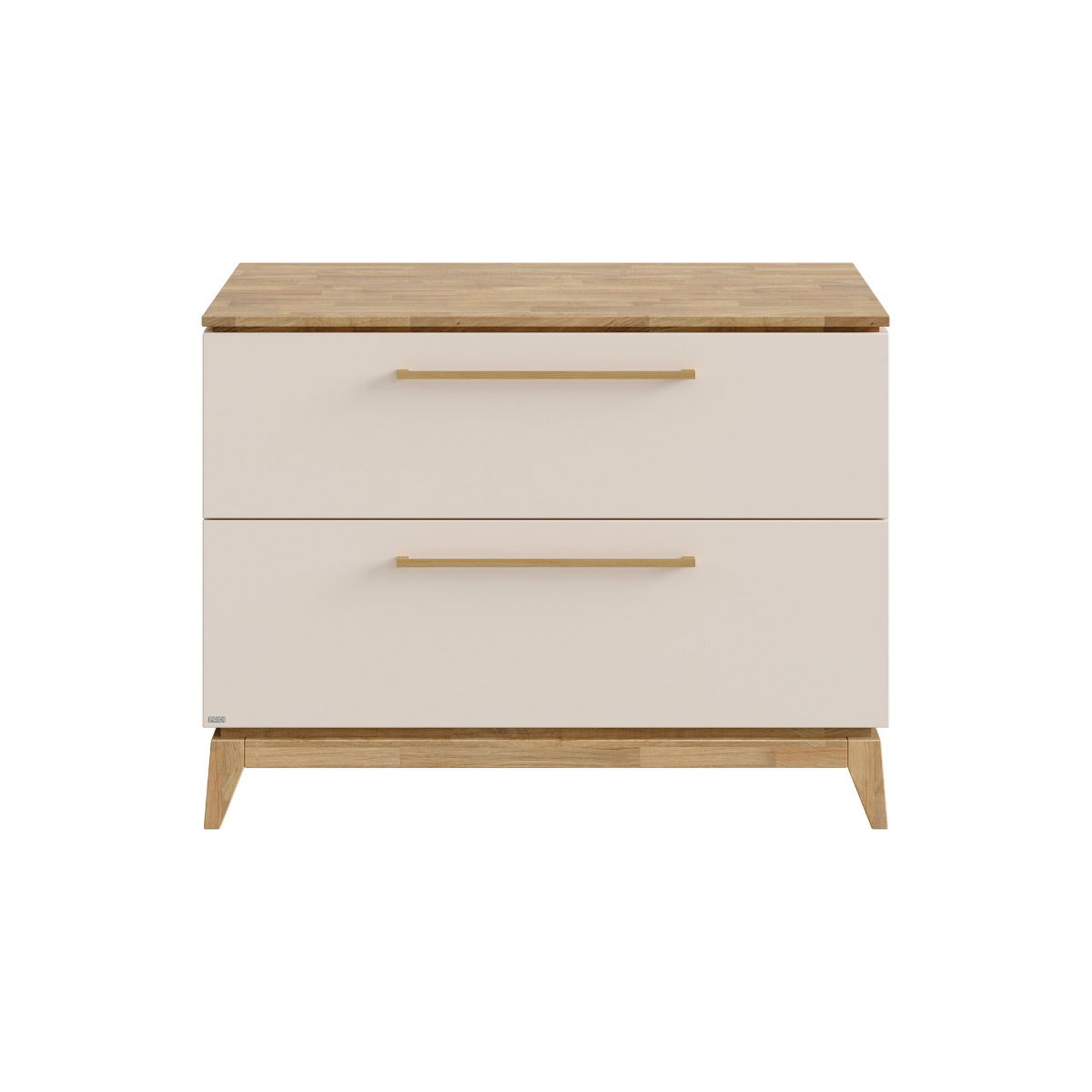 Paidi STIENE Kommode 2 Schubladen, Cashmere-Beige/Eiche