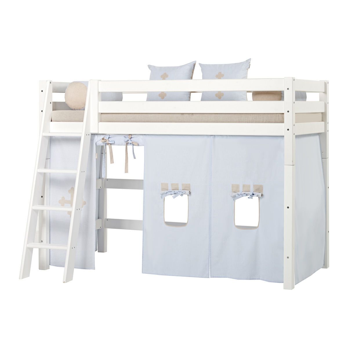 Hoppekids Vorhang-Set für mittelhohes Bett 90x200 Dessin FAIRYTALE KNIGHT