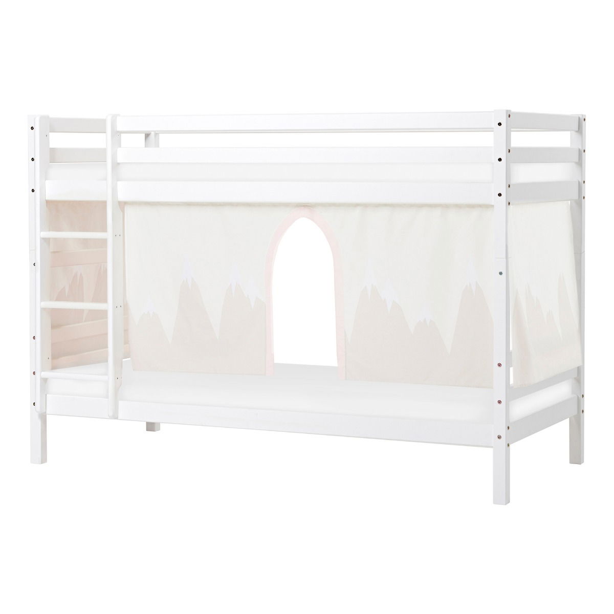 BUNDLE ECO Dream Etagenbett 90x200 cm mit WINTER WONDERLAND Vorhang und ECO Dream-Matratze