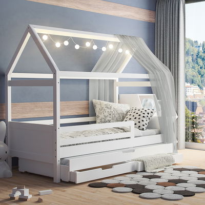 Hausbett Maya mit Gästebett und Bettkästen