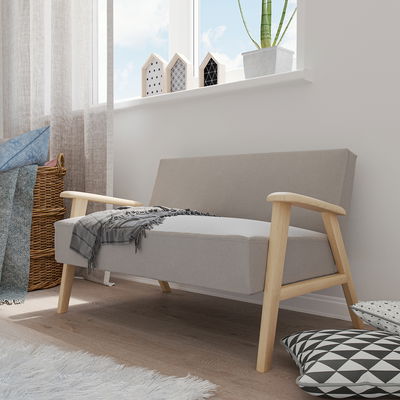 Kindersofa Fino in Hellgrau / Natur Kindersofa Fino in Hellgrau / Natur