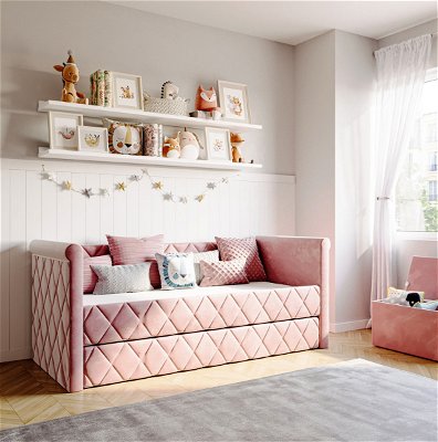 Sofabett Vilena Flamingo, 90 x 200 cm