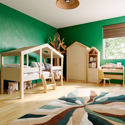 My House Kinderzimmer mittelhohes Hausbett 4tlg. My House Kinderzimmer mittelhohes Hausbett 4tlg.