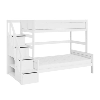 Etagenbett Family 90/120 mit Treppe white (mit optionaler Matratze) Etagenbett Family 90/120 mit Treppe white (mit optionaler Matratze)