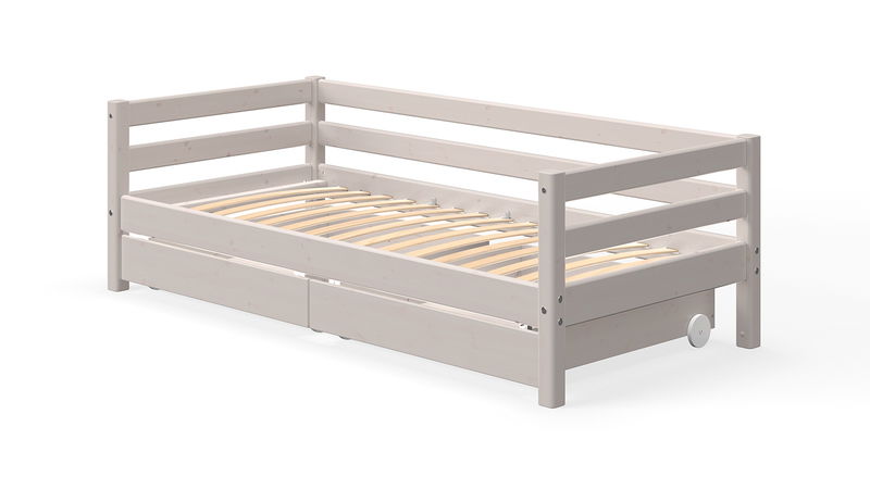 Classic Einzelbett mit Bettkästen, in Greywash, 90 x 190cm Classic Einzelbett mit Bettkästen, in Greywash, 90 x 190cm