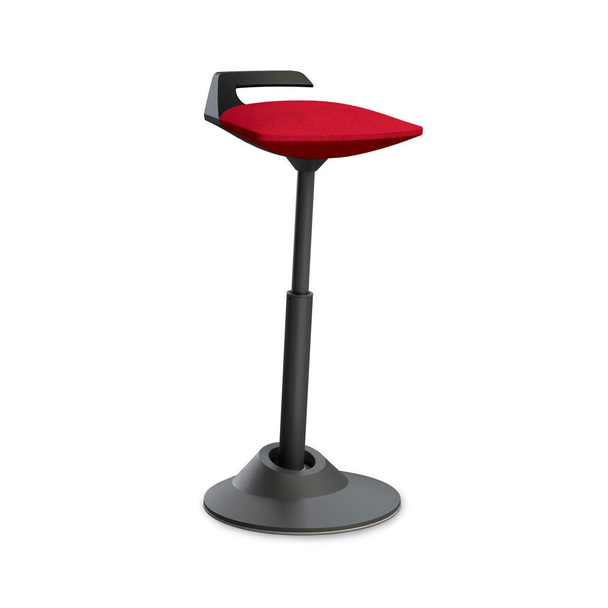 Stehsitz Muvman schwarz/ Microfaserbezug rot