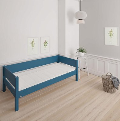 Bettliege ohne Rost, diversen Farben (120x200 cm)-Manis Aqua / Buche 4110