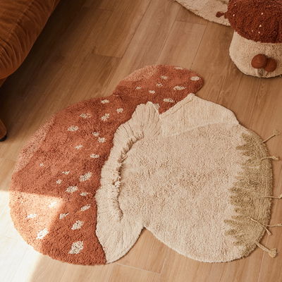 Waschbarer Teppich Steinpilz Waschbarer Teppich Steinpilz