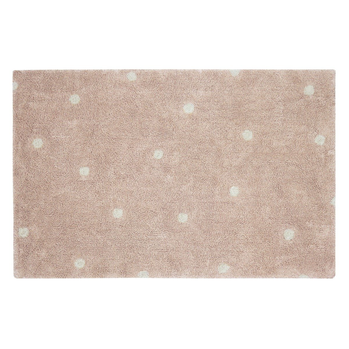 Waschbarer Teppich kleiner Punkt Rosé