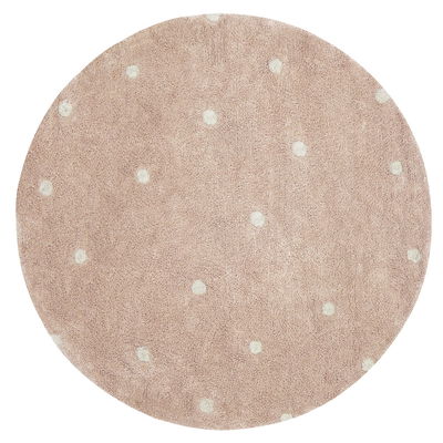 Waschbarer Teppich Pünktchen Rosé Waschbarer Teppich Pünktchen Rosé