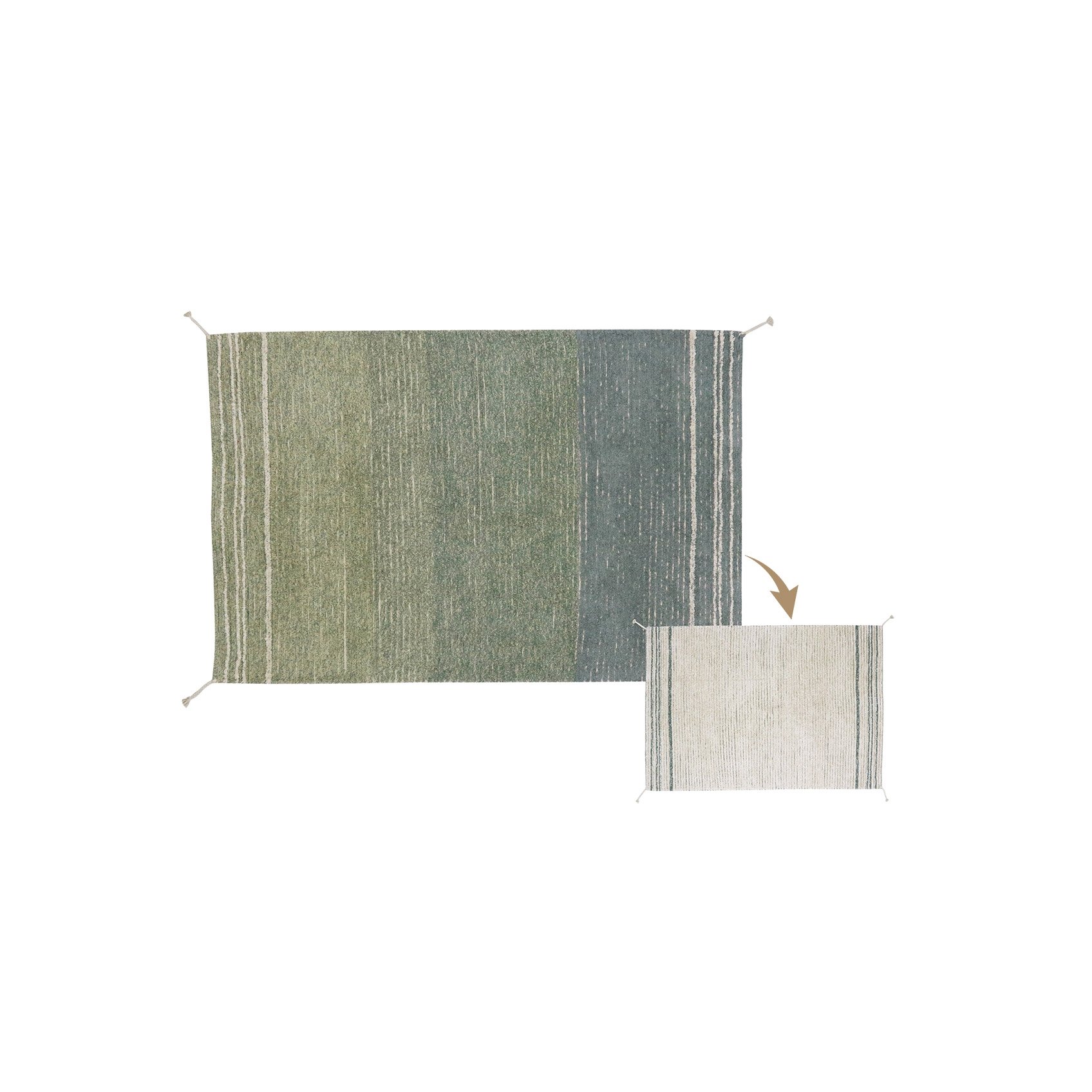 Teppich&#x20;Twin&#x20;Vintage&#x20;Blue&#x20;&#x28;wendbar&#x29;,&#x20;80x140