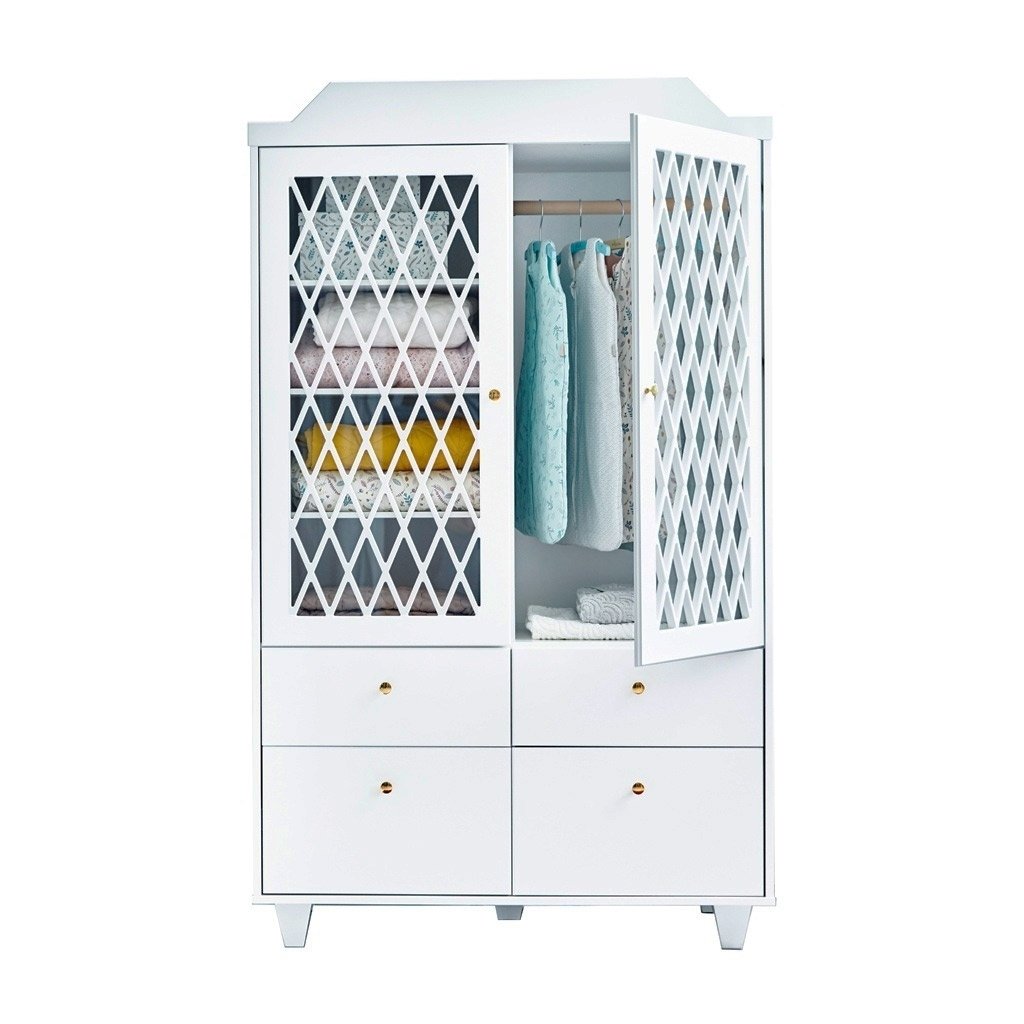 Kleiderschrank Harlequin in weiß