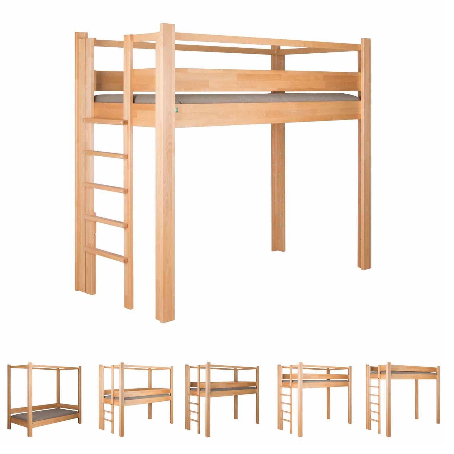 Das destyle Basisbett 100 S kannst Du in 5 Varianten aufbauen.