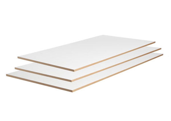 Weiße Melamin Tischplatte (für E2 Tischgestell) Weiße Melamin Tischplatte (für E2 Tischgestell)