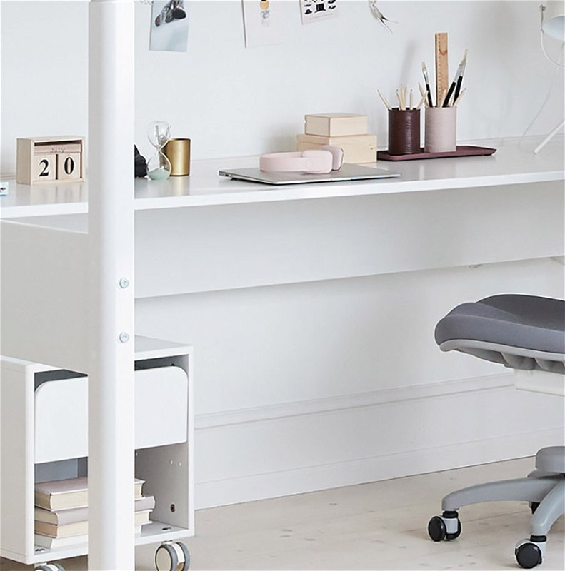 White Schreibtischplatte (für Hochbett L 190cm) White Schreibtischplatte (für Hochbett L 190cm)