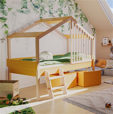 Sale: Hausbett Levy Kinderbett in gelb