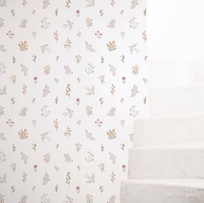 Fototapete Schwalben und Blumen Fototapete Schwalben und Blumen