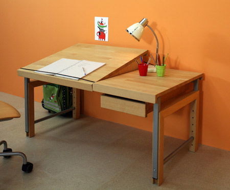 Schreibtisch Ziggy debe.deluxe 860 A, Buche massiv (Tischplatte geteilt) Schreibtisch Ziggy debe.deluxe 860 A, Buche massiv (Tischplatte geteilt)