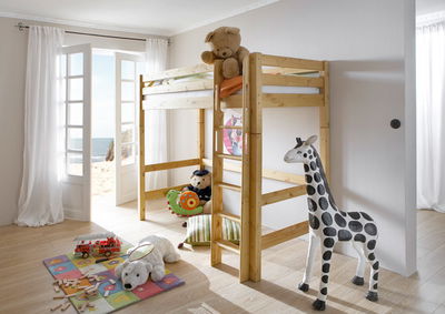 Infans Hochbett mit gerader Leiter Infans Hochbett mit gerader Leiter