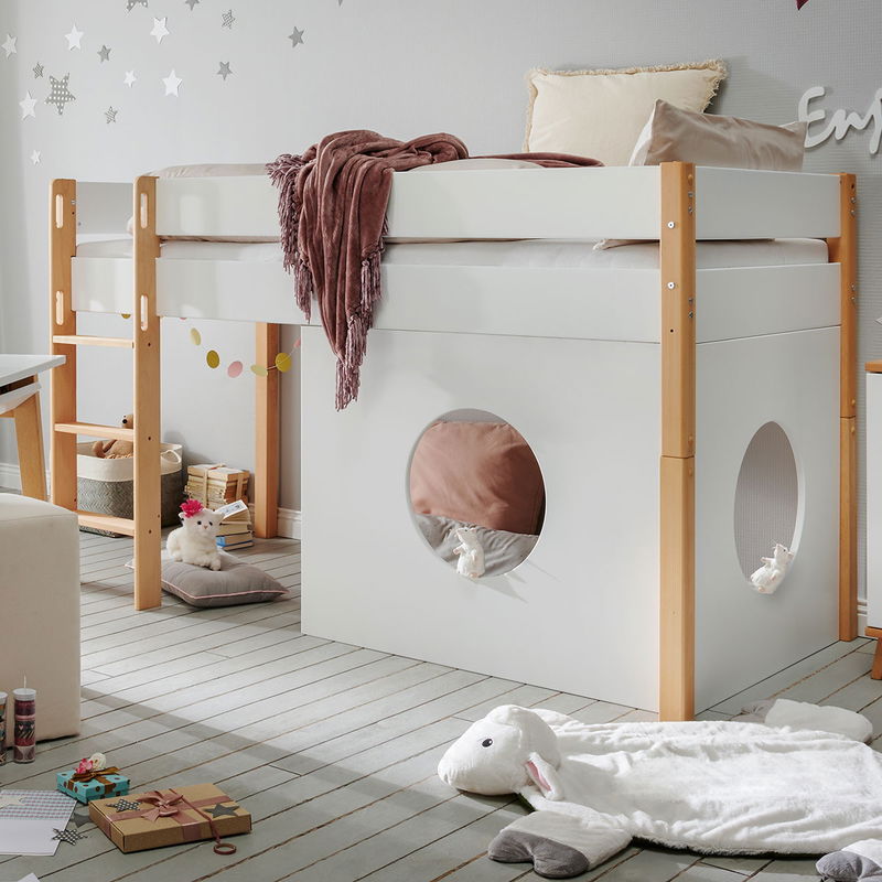 Infanscolor Deko-Element für halbhohes Bett in weiß