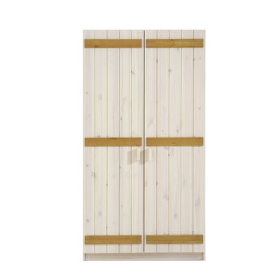 Infans Kleiderschrank 800 mit 2 Türen, aus massiver Kiefer, weiß/gelaugt Infans Kleiderschrank 800 mit 2 Türen, aus massiver Kiefer, weiß/gelaugt