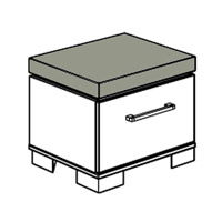 Kira Nachtkommode, Eiche-Nautik Kira Nachtkommode, Eiche-Nautik