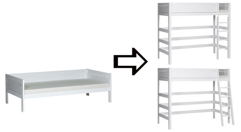 Umbausatz von Basisliege zu Hochbett Umbausatz von Basisliege zu Hochbett