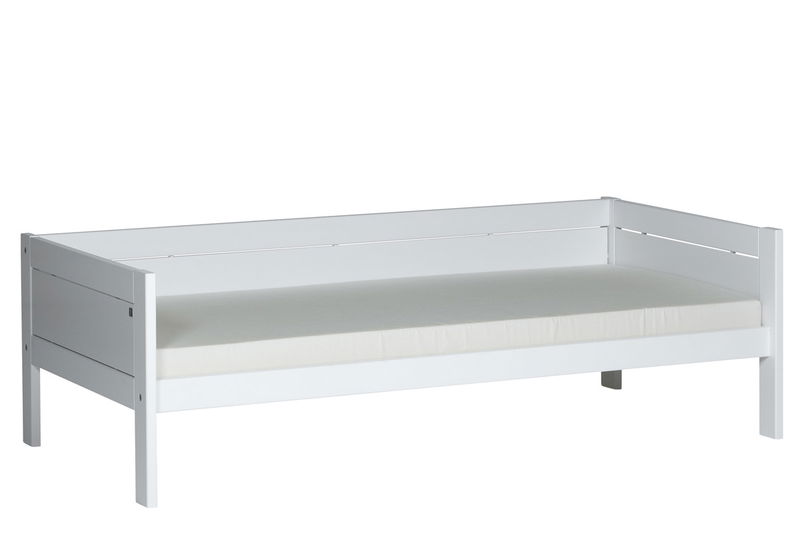 Basisbett Liege deckend weiß in 90 x 200cm, (inkl. Rost) Basisbett Liege deckend weiß in 90 x 200cm, (inkl. Rost)