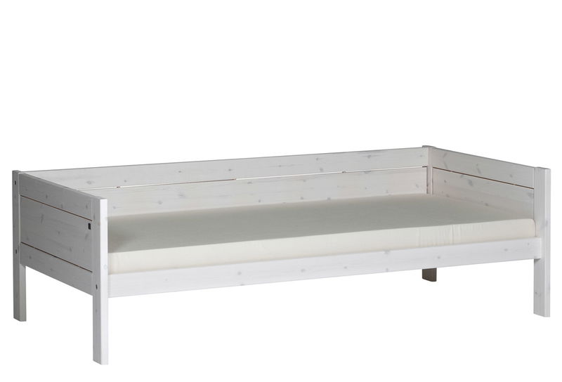 Basisbett Liege whitewash in 90 x 200cm, (inkl. Rost) Basisbett Liege whitewash in 90 x 200cm, (inkl. Rost)